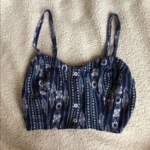 blue cropped top